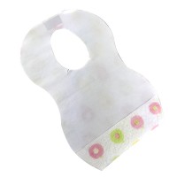 Custom Plain White Easy Clean Nonwoven Disposable Baby Bibs