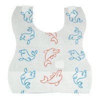 Cute Cartoon Restaurant Household Disposable Waterproof Nonwoven Fabric Baby Feeding Bibs